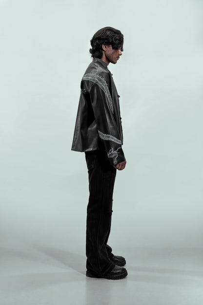 SILENT SAMURAI CHINESE LEATHER JACKET | 1OF1