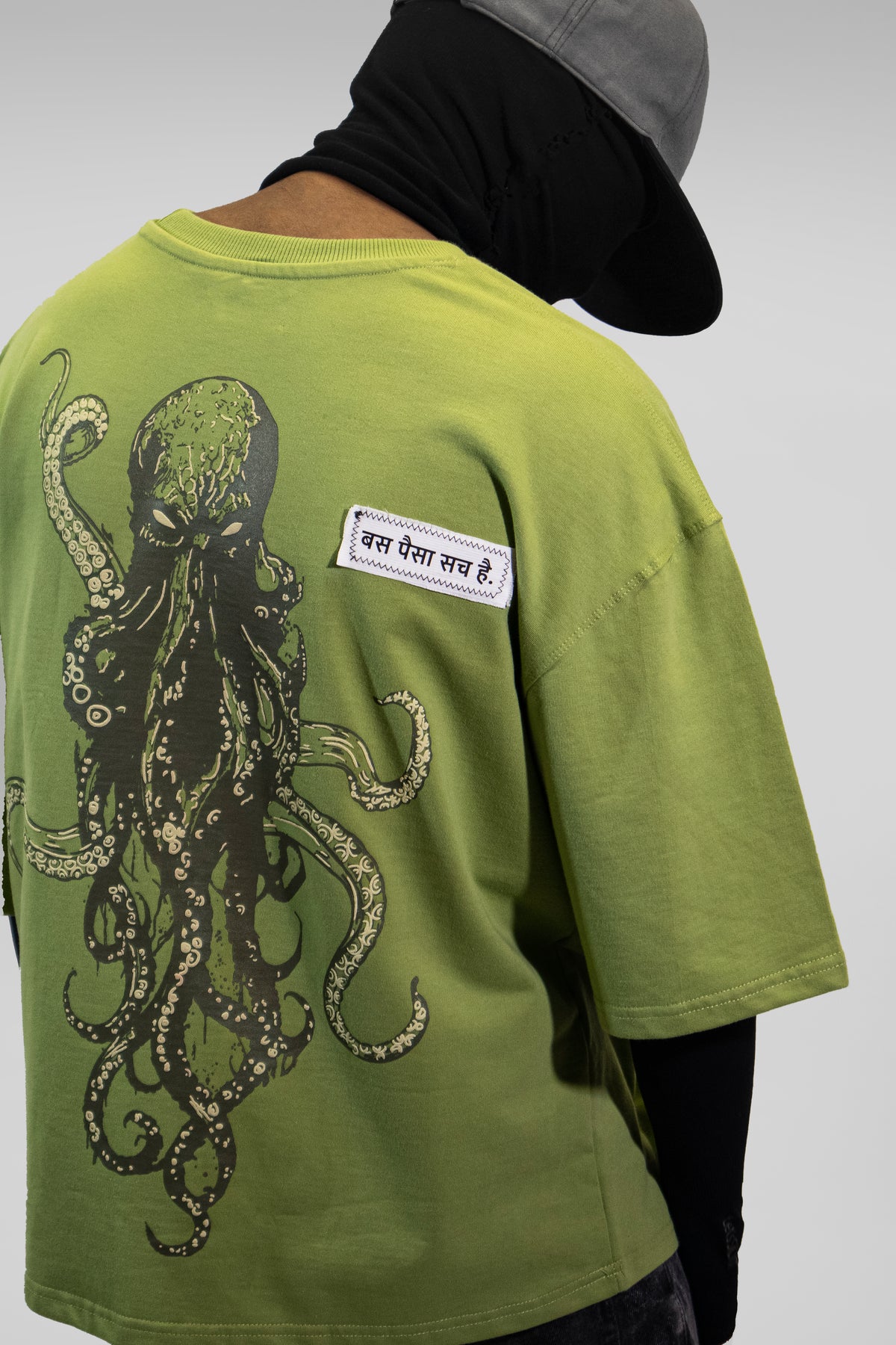 GREEN OCTOPUS BAGGY TEE | UNISEX
