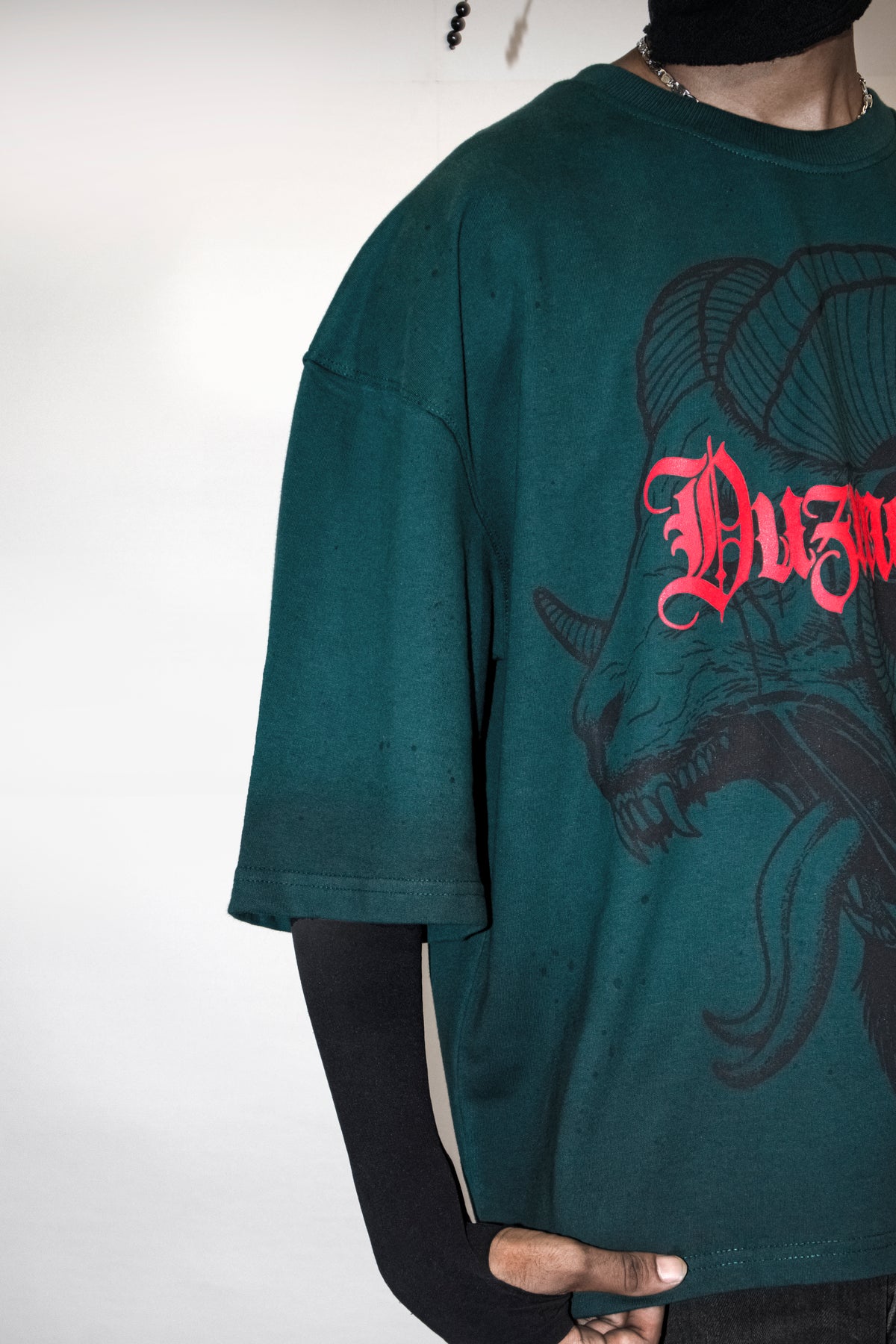 GREEN SINNER BAGGY TEE | UNISEX