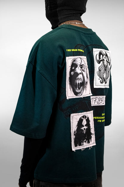 GREEN SINNER BAGGY TEE | UNISEX